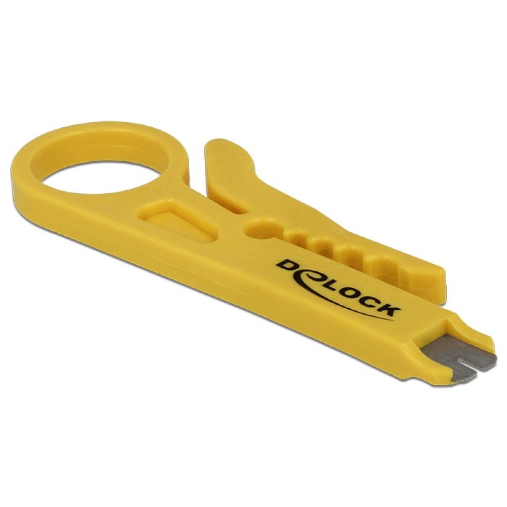 DELOCK Insertion Tool και Cable Stripper 18411, κίτρινο