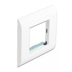 DELOCK module βάση πρίζας με frame Easy 45 81300, 80x80mm, λευκό