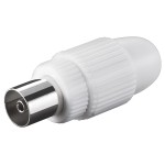 GOOBAY βύσμα coaxial 11501, θηλυκό, λευκό, 10τμχ