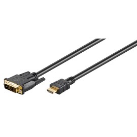 GOOBAY καλώδιο DVI-D σε HDMI 51580, 2m, μαύρο