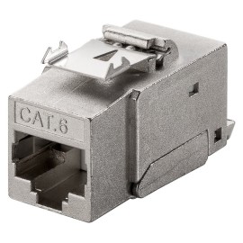 GOOBAY Keystone module RJ45 CAT 6A 90863, STP, 250 MHz, ασημί