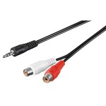 GOOBAY καλώδιο 3.5mm αρσενικό σε 2x θηλυκό RCA 50116, 1.5m, μαύρο