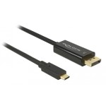 DELOCK καλώδιο USB-C σε DisplayPort 85256, DP Alt Mode, 4K, 2m, μαύρο