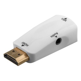 GOOBAY αντάπτορας HDMI σε VGA 44793 με 3.5mm, 1080p/60Hz, λευκός