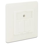 DELOCK Wall Outlet για Keystone 86219, 2 Port