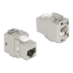 DELOCK keystone module RJ45 σε LSA 180° 87036, Cat.6A, ασημί