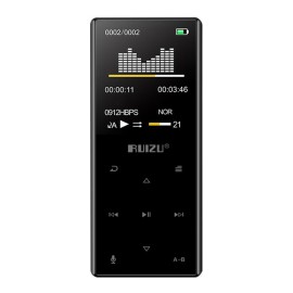 RUIZU MP3 player D29 με ηχείο, 1.8", 16GB, BT, ελληνικό μενού, μαύρο