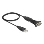 DELOCK αντάπτορας USB σε RS-232 DB9 61506 με καλώδιο USB, 0.8m, μαύρο