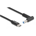 DELOCK καλώδιο τροφοδοσίας 87971, USB-C σε HP 4.5x3.0mm, 1.5m, μαύρο