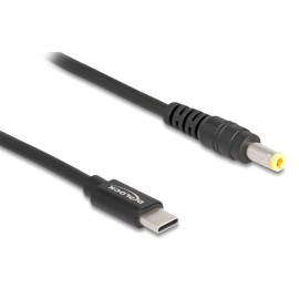 DELOCK καλώδιο τροφοδοσίας 87978, USB-C σε 5.5x2.5mm, 1.5m, μαύρο