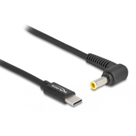 DELOCK καλώδιο τροφοδοσίας 87980, USB-C σε Samsung 5.5x3mm, 1.5m, μαύρο