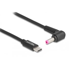 DELOCK καλώδιο τροφοδοσίας 87973, USB-C σε HP 4.8x1.7mm, 1.5m, μαύρο