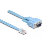 DELOCK καλώδιο serial RS-232 DB9 σε RJ45 63353, 1m, μπλε