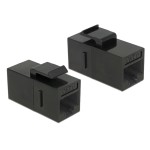 DELOCK Keystone module RJ45 86381, θηλυκό σε θηλυκό, Cat 6 UTP, μαύρο