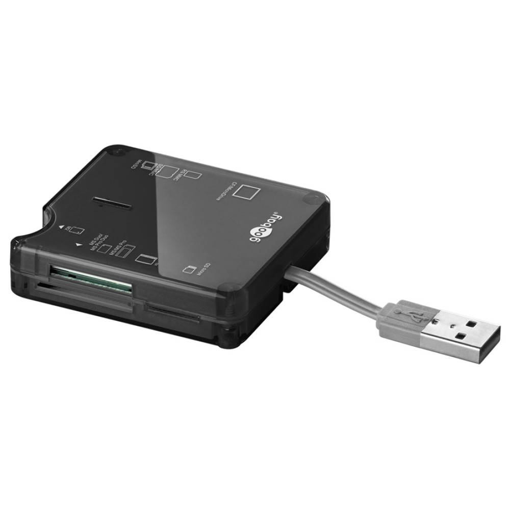 GOOBAY card reader 95674 για micro SD/SD/M2/CF/XD/MS, 480 Mbps, μαύρο