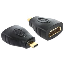 DELOCK αντάπτορας micro HDMI σε HDMI 65242 με Ethernet, μαύρος