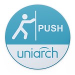 UNIARCH αυτοκόλλητο Push HW200222, Φ 12cm