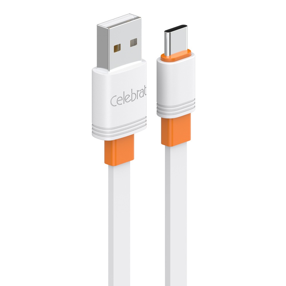 CELEBRAT καλώδιο USB-C σε USB CB-33C, flat, 15W, 1m, λευκό