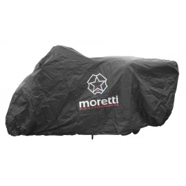 MORETTI κουκούλα μηχανής LXMA2753 με θήκη, L 246x104x127cm, μαύρη