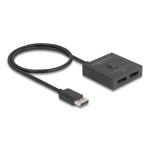 DELOCK DisplayPort switch 18906, 2 σε 1, bidirectional, 8K/30Hz, μαύρο