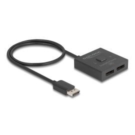 DELOCK DisplayPort switch 18906, 2 σε 1, bidirectional, 8K/30Hz, μαύρο