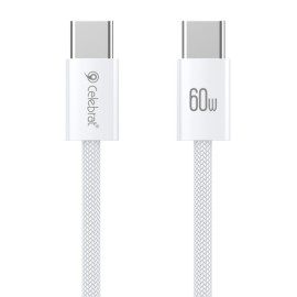 CELEBRAT καλώδιο USB-C U600, 60W, 480Mbps, 1m, λευκό