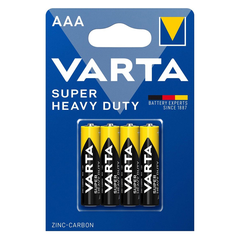 VARTA μπαταρίες Zinc Carbon Super Heavy Duty, AAA/R03, 1.5V, 4τμχ