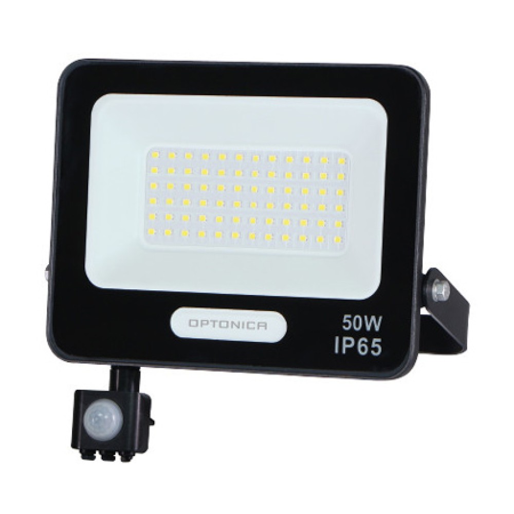 OPTONICA LED προβολέας 15857 με αισθητήρα κίνησης, 50W, 6000K, IP65