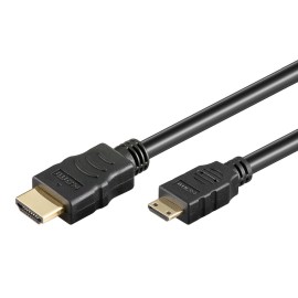 GOOBAY καλώδιο mini HDMI σε HDMI 74082 με Ethernet, 4K/60Hz, 18 Gbps, 1.5m, μαύρο