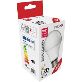 Avide LED Κοινή A60  9.5W E27 Θερμό 3000K Υψηλής Φωτεινότητας