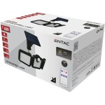 Entac Ηλιακός Προβολέας Τοίχου 15W SMD 3 Κεφαλές με Αποσπώμενο Ηλιακό Πάνελ