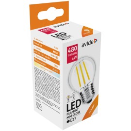 Avide LED Filament Σφαιρική  4W E27 360° Λευκό 4000K