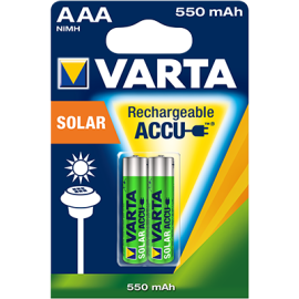 Varta Επαναφορτιζόμενη Solar 550mAh HR03 AAA (2τμχ)
