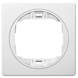 EON E6801.00 One-gang frame 80x80, white with white holder